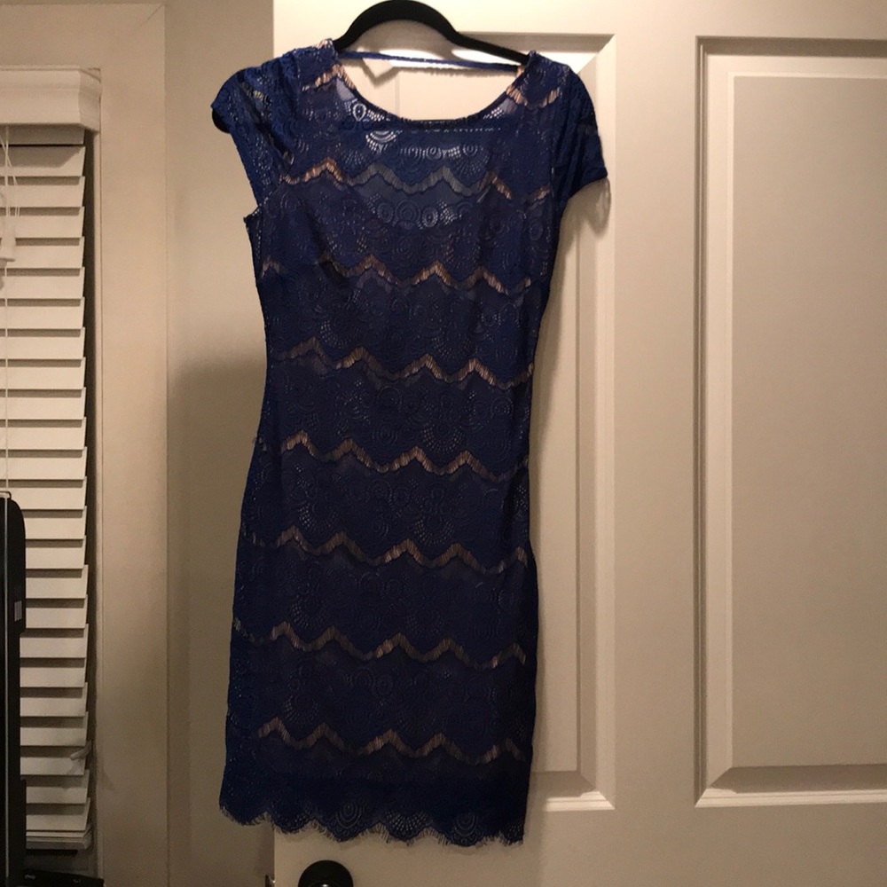 Bebe blue lace dress - size S